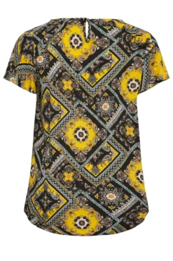 YOURS Curve Black Paisley Print Frill Blouse 11 YOURS Curve Black Paisley Print Frill Blouse -Outlet Stylo Wise Store a2e612be d06b 43 174271 Y scaled