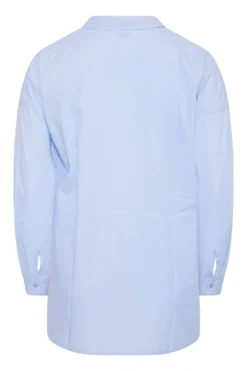 YOURS FOR GOOD Curve Blue Oversized Shirt -Outlet Stylo Wise Store a65e98e1 3128 45 131509 BK scaled