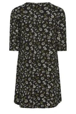 YOURS Curve Black Daisy Print Drape Pocket Mini Dress -Outlet Stylo Wise Store a6d46bf3 2a26 45 301908 Y scaled