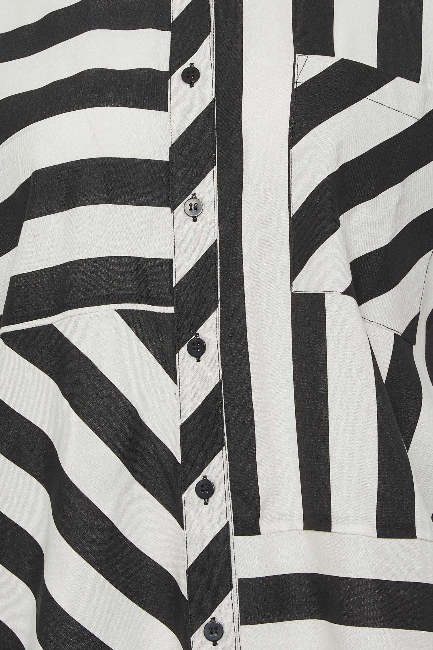 YOURS PETITE Curve Black & White Stripe Shirt 4 YOURS PETITE Curve Black & White Stripe Shirt - Image 4