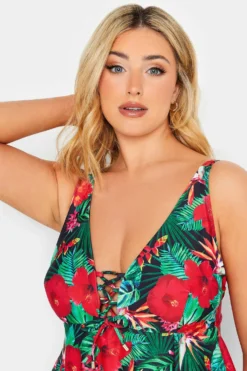 YOURS Curve Green Tropical Floral Print Swim Dress 8 YOURS Curve Green Tropical Floral Print Swim Dress -Outlet Stylo Wise Store a791a8e9 e5d2 41 150307 D scaled