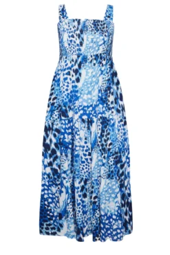 YOURS Curve Blue Animal Markings Shirred Strappy Sundress -Outlet Stylo Wise Store a97621fb ae37 43 137352 X scaled