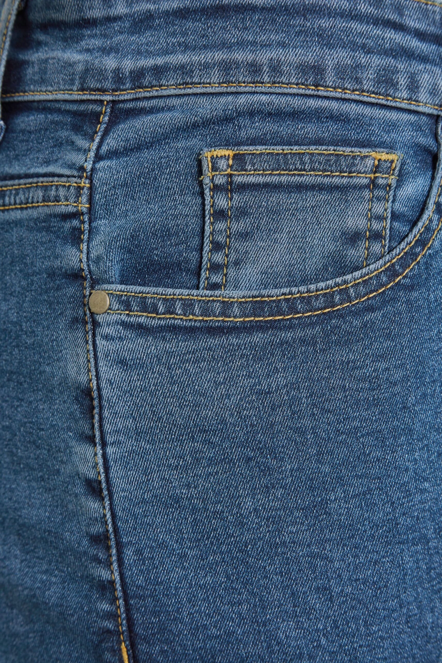 YOURS Curve Blue Stretch Wide Leg Cropped Jeans 4 YOURS Curve Blue Stretch Wide Leg Cropped Jeans - Image 4