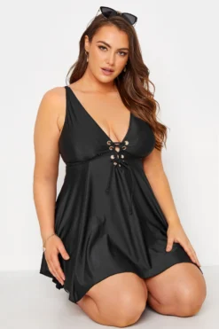 YOURS Curve Black Eyelet Lace Up Tummy Control Swim Dress 8 YOURS Curve Black Eyelet Lace Up Tummy Control Swim Dress -Outlet Stylo Wise Store a9cf40fc 536f 4e 150212 D scaled