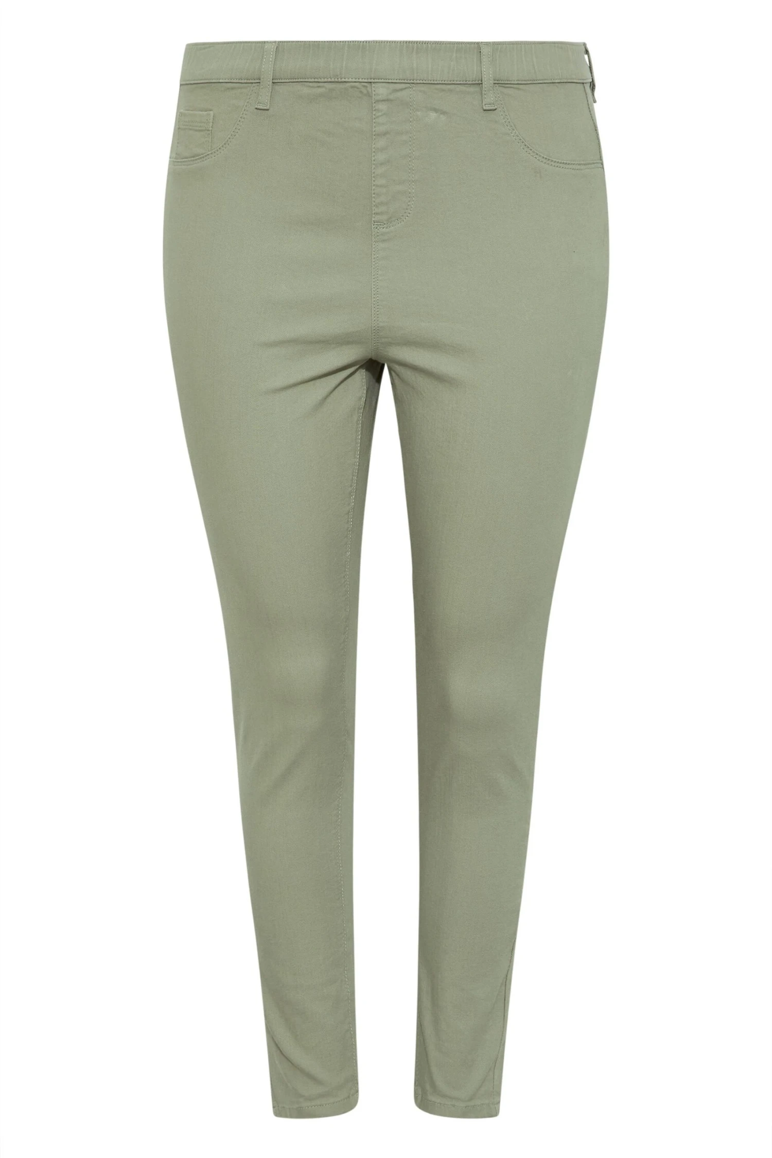 YOURS FOR GOOD Curve Khaki Green Stretch GRACE Jeggings 3 YOURS FOR GOOD Curve Khaki Green Stretch GRACE Jeggings - Image 3