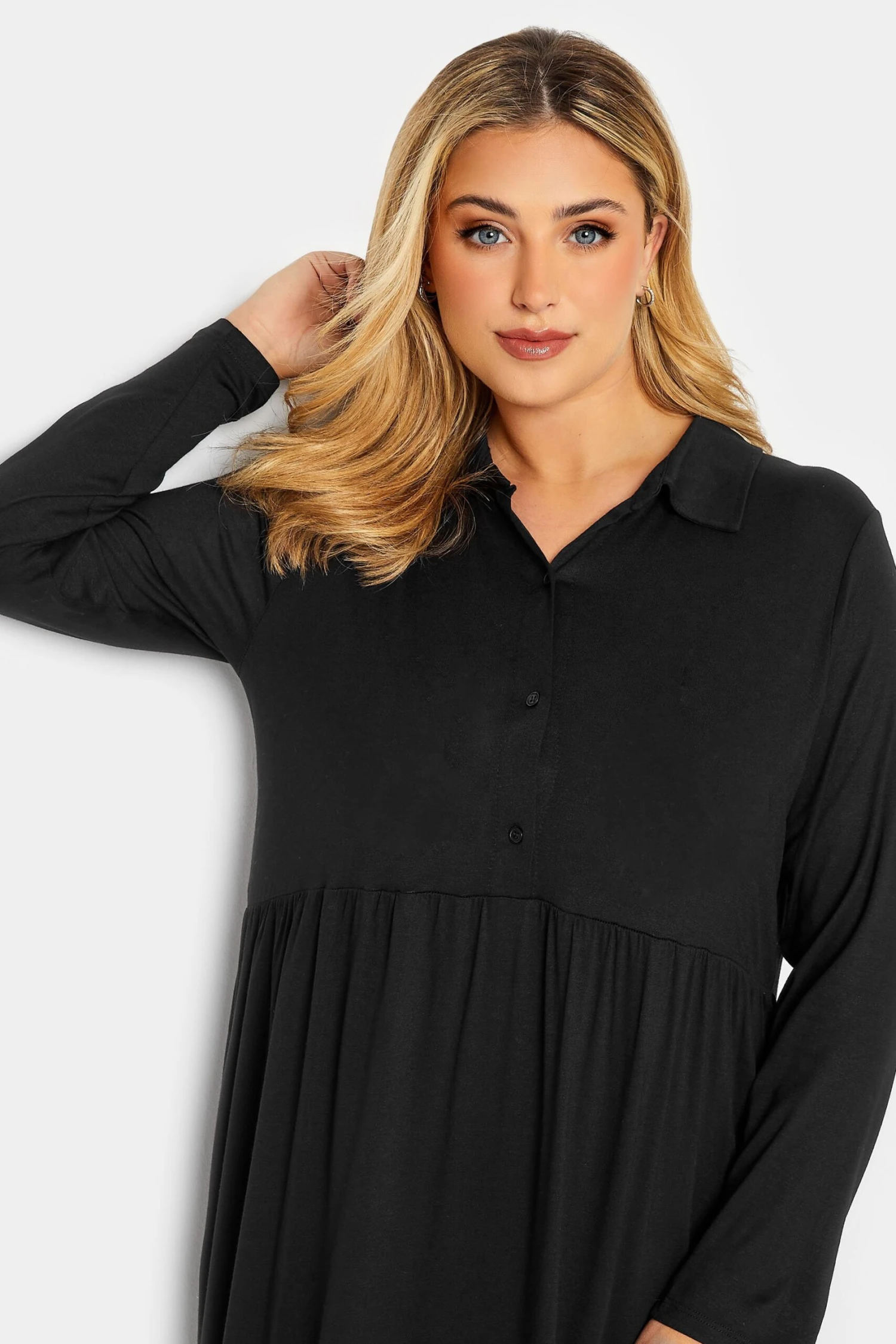 YOURS Curve Black Aztec Print Midi Shirt Dress 3 YOURS Curve Black Aztec Print Midi Shirt Dress - Image 3