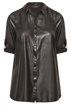 YOURS Curve Black Shimmer Button Through Shirt 10 YOURS Curve Black Shimmer Button Through Shirt -Outlet Stylo Wise Store adb7255e 211c 44 174232 X scaled