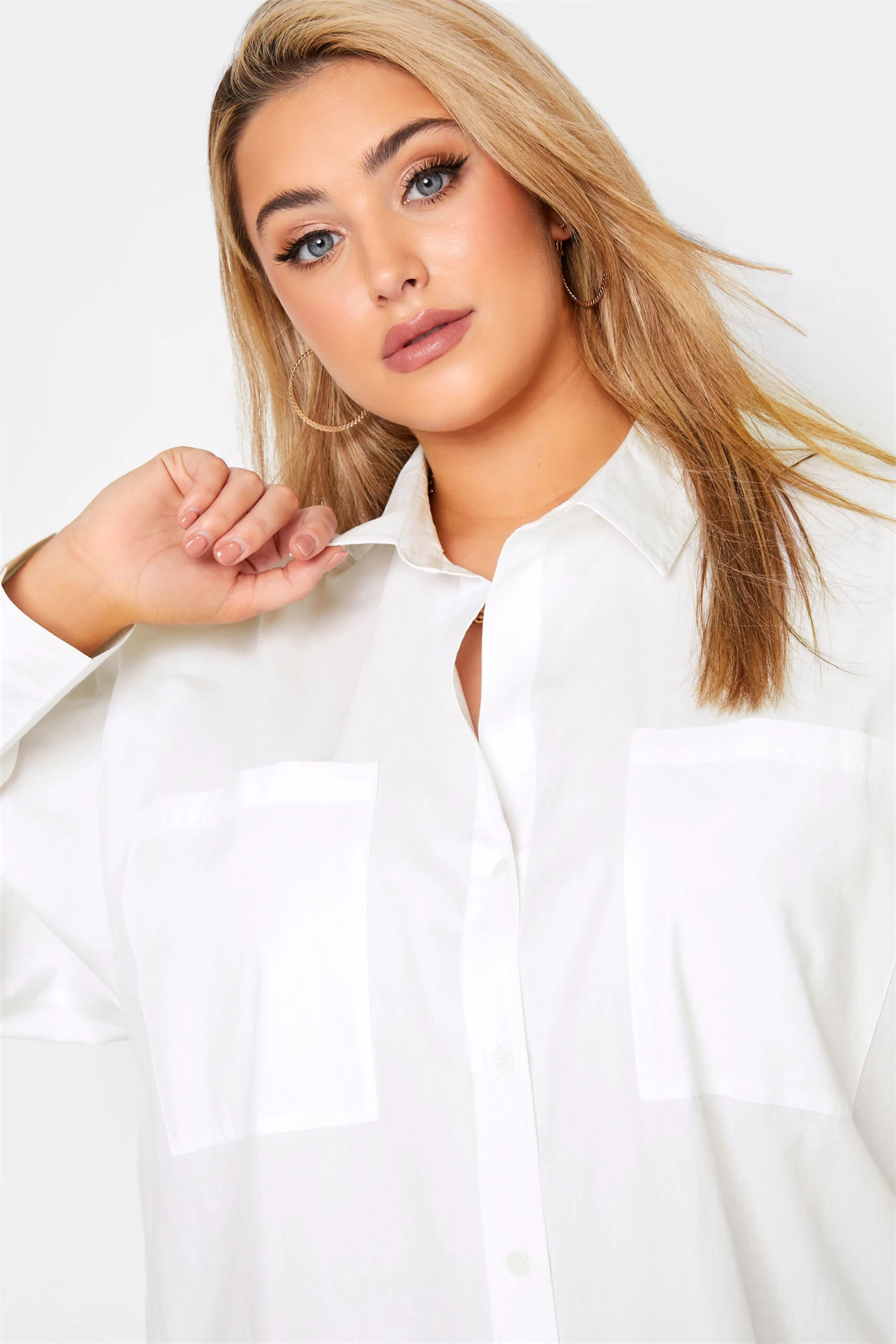 LIMITED COLLECTION Curve White Oversized Boyfriend Shirt 3 LIMITED COLLECTION Curve White Oversized Boyfriend Shirt - Image 3