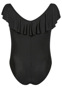YOURS Curve Black Frill Plunge Tummy Control Swimsuit -Outlet Stylo Wise Store af80456d 842e 4a 150278 Y scaled