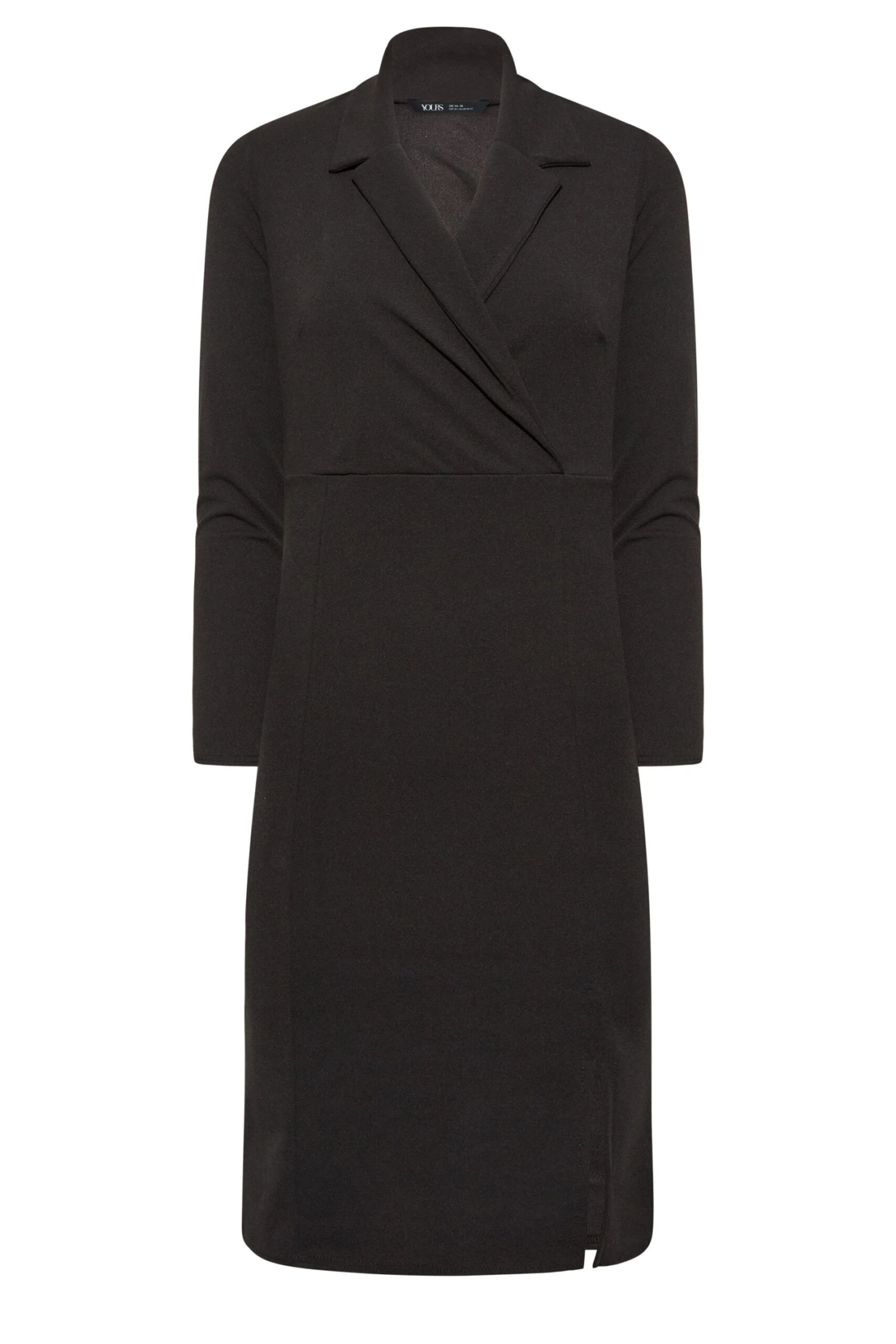YOURS PETITE Curve Black Scuba Blazer Dress 5 YOURS PETITE Curve Black Scuba Blazer Dress - Image 5