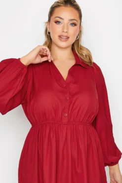 LIMITED COLLECTION Curve Red Peplum Blouse 8 LIMITED COLLECTION Curve Red Peplum Blouse -Outlet Stylo Wise Store b0149324 2701 47 215294 D scaled