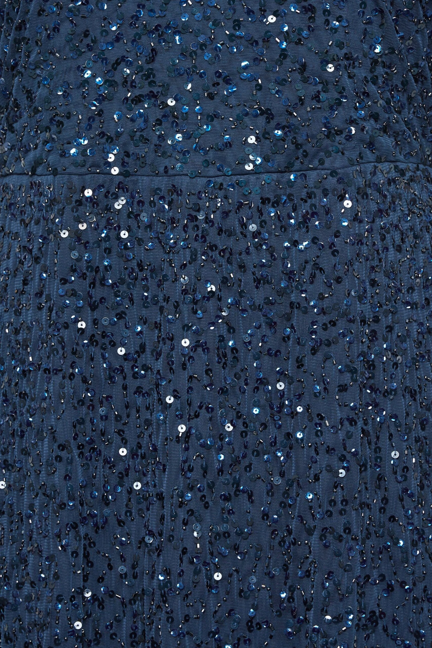 LUXE Curve Navy Blue Hand Embellished V-Neck Maxi Dress 4 LUXE Curve Navy Blue Hand Embellished V-Neck Maxi Dress - Image 4