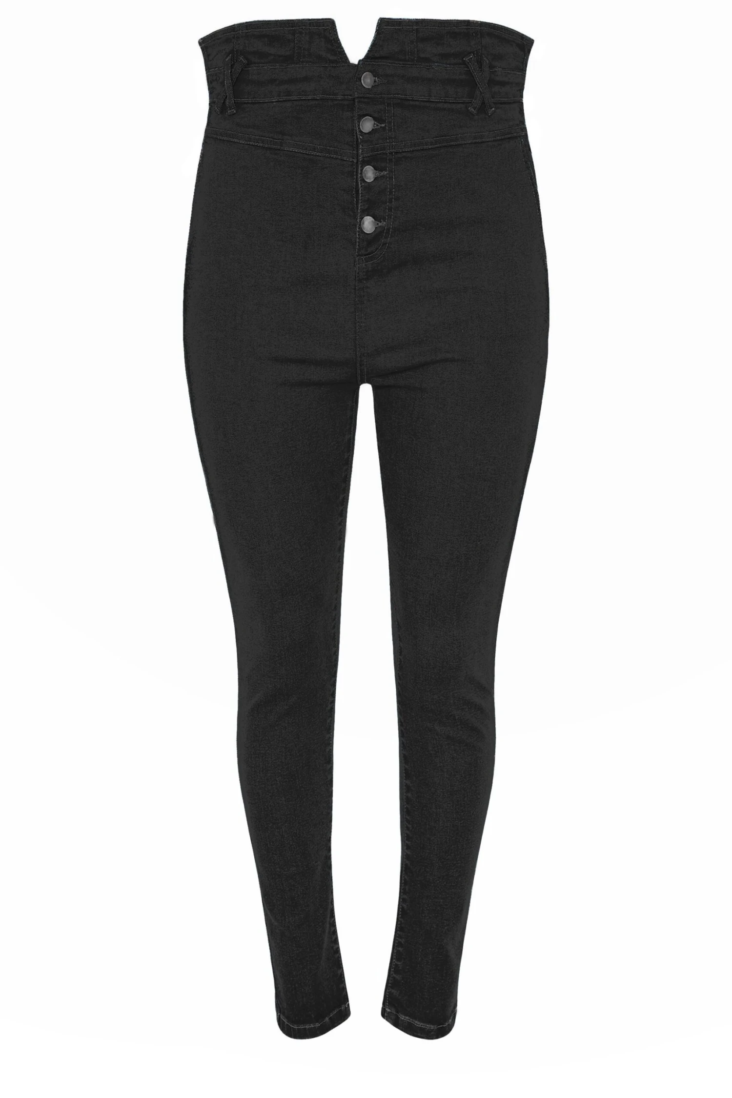 YOURS Curve Black Corset Waist Stretch Skinny AVA Jeans 4 YOURS Curve Black Corset Waist Stretch Skinny AVA Jeans - Image 4
