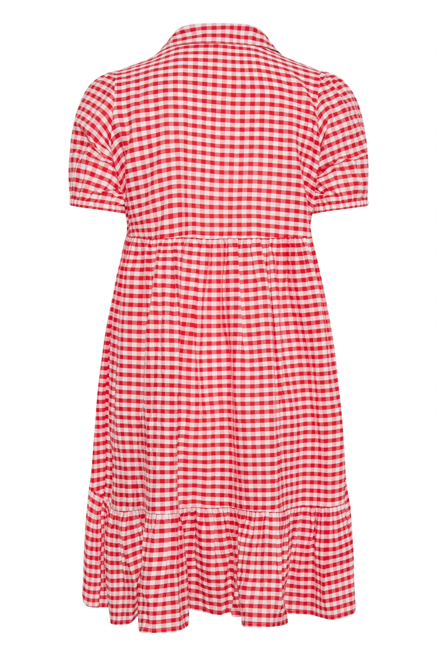 LIMITED COLLECTION Curve Red Gingham Dipped Hem Smock Dress 6 LIMITED COLLECTION Curve Red Gingham Dipped Hem Smock Dress - Image 6
