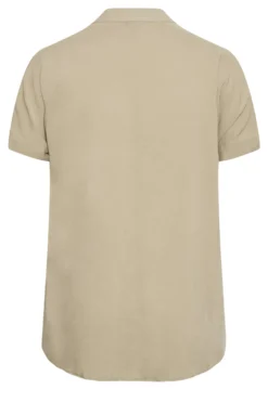 YOURS Curve Beige Brown Half Placket Blouse 11 YOURS Curve Beige Brown Half Placket Blouse -Outlet Stylo Wise Store b3e3e599 5122 44 174280 Y scaled