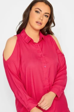 YOURS Curve Hot Pink Cold Shoulder Shirt 8 YOURS Curve Hot Pink Cold Shoulder Shirt -Outlet Stylo Wise Store b4c71ebf 746f 41 131629 D scaled