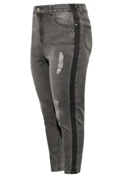 YOURS Curve Black Contrast Side Ripped Stretch Skinny AVA Jeans 10 YOURS Curve Black Contrast Side Ripped Stretch Skinny AVA Jeans -Outlet Stylo Wise Store b5779041 5ea6 42 143015 Z1 scaled