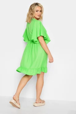 LIMITED COLLECTION Curve Green Frill Sleeve Wrap Tunic Dress 8 LIMITED COLLECTION Curve Green Frill Sleeve Wrap Tunic Dress -Outlet Stylo Wise Store b606fe12 8f95 40 215500 C scaled