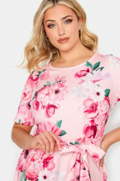YOURS LONDON Curve Pink Floral Print Skater Dress 8 YOURS LONDON Curve Pink Floral Print Skater Dress -Outlet Stylo Wise Store b6698800 d63b 4a 162215 C scaled