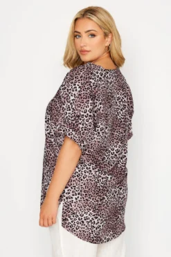 YOURS Curve Purple Leopard Print Pleat Front V-Neck Top 8 YOURS Curve Purple Leopard Print Pleat Front V-Neck Top -Outlet Stylo Wise Store b67715b1 bcb5 44 173959 D scaled