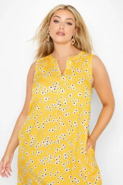 YOURS Curve Yellow Daisy Print Sleeveless Shirt Dress 8 YOURS Curve Yellow Daisy Print Sleeveless Shirt Dress -Outlet Stylo Wise Store b6cb9556 844c 49 173929 D scaled