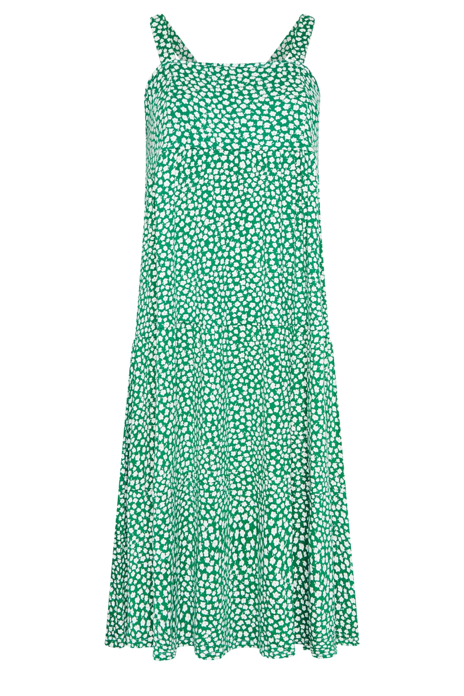 YOURS Curve Green Ditsy Print Midi Sundress 5 YOURS Curve Green Ditsy Print Midi Sundress - Image 5