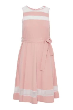 YOURS LONDON Curve Pink Mesh Panel Skater Dress -Outlet Stylo Wise Store b7fb2336 eeea 48 161366 X scaled