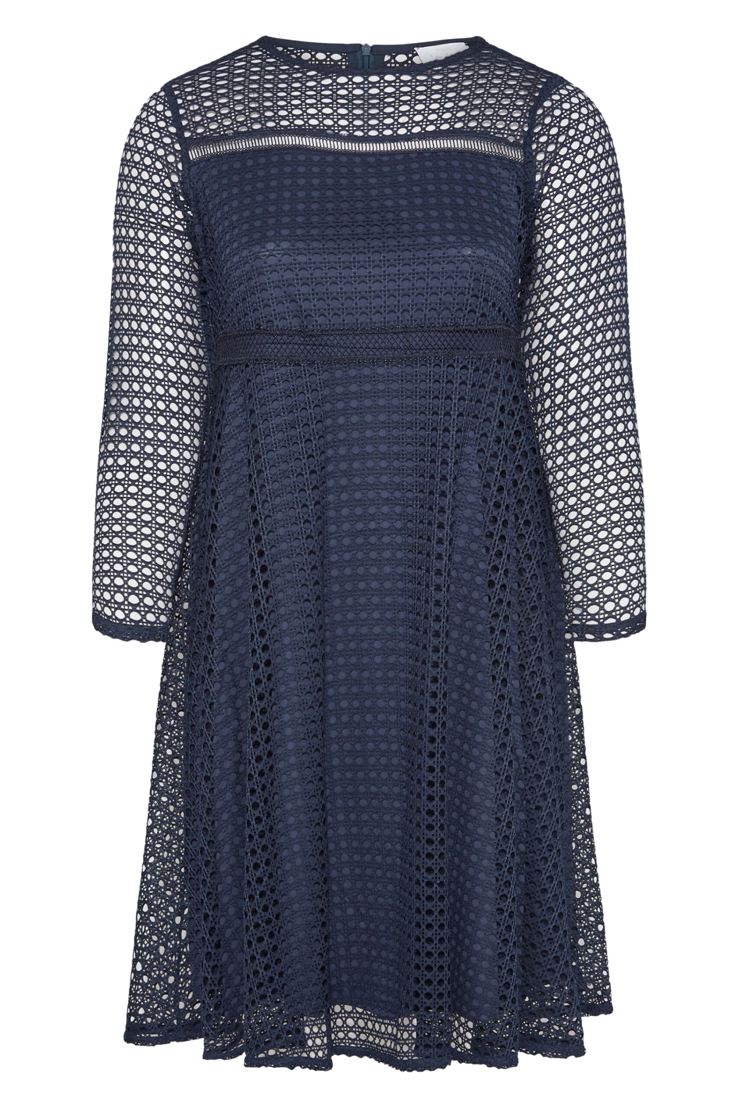 YOURS LONDON Curve Navy Blue Lace Midi Skater Dress 5 YOURS LONDON Curve Navy Blue Lace Midi Skater Dress - Image 5