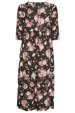 YOURS Curve Black Floral Print Midi Dress 11 YOURS Curve Black Floral Print Midi Dress -Outlet Stylo Wise Store b884350f 4abd 4d 173580 BK scaled