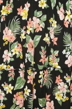 YOURS Curve Black Tropical Print Bardot Maxi Dress 9 YOURS Curve Black Tropical Print Bardot Maxi Dress -Outlet Stylo Wise Store b8b0fac2 b3b9 4e 137324 Z scaled