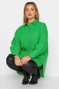 YOURS Curve Green Oversized Poplin Shirt 8 YOURS Curve Green Oversized Poplin Shirt -Outlet Stylo Wise Store ba00ec94 e347 43 131716 D scaled