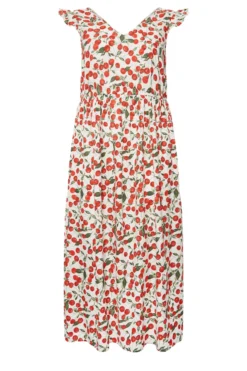 LIMITED COLLECTION Curve White Cherry Print Frill Maxi Dress 10 LIMITED COLLECTION Curve White Cherry Print Frill Maxi Dress -Outlet Stylo Wise Store ba8086d6 2563 47 215683 X scaled