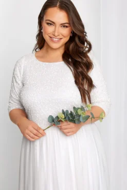 LUXE Curve White Sequin Hand Embellished Bridal Maxi Dress -Outlet Stylo Wise Store bad81f88 4c76 4e 161987 D scaled