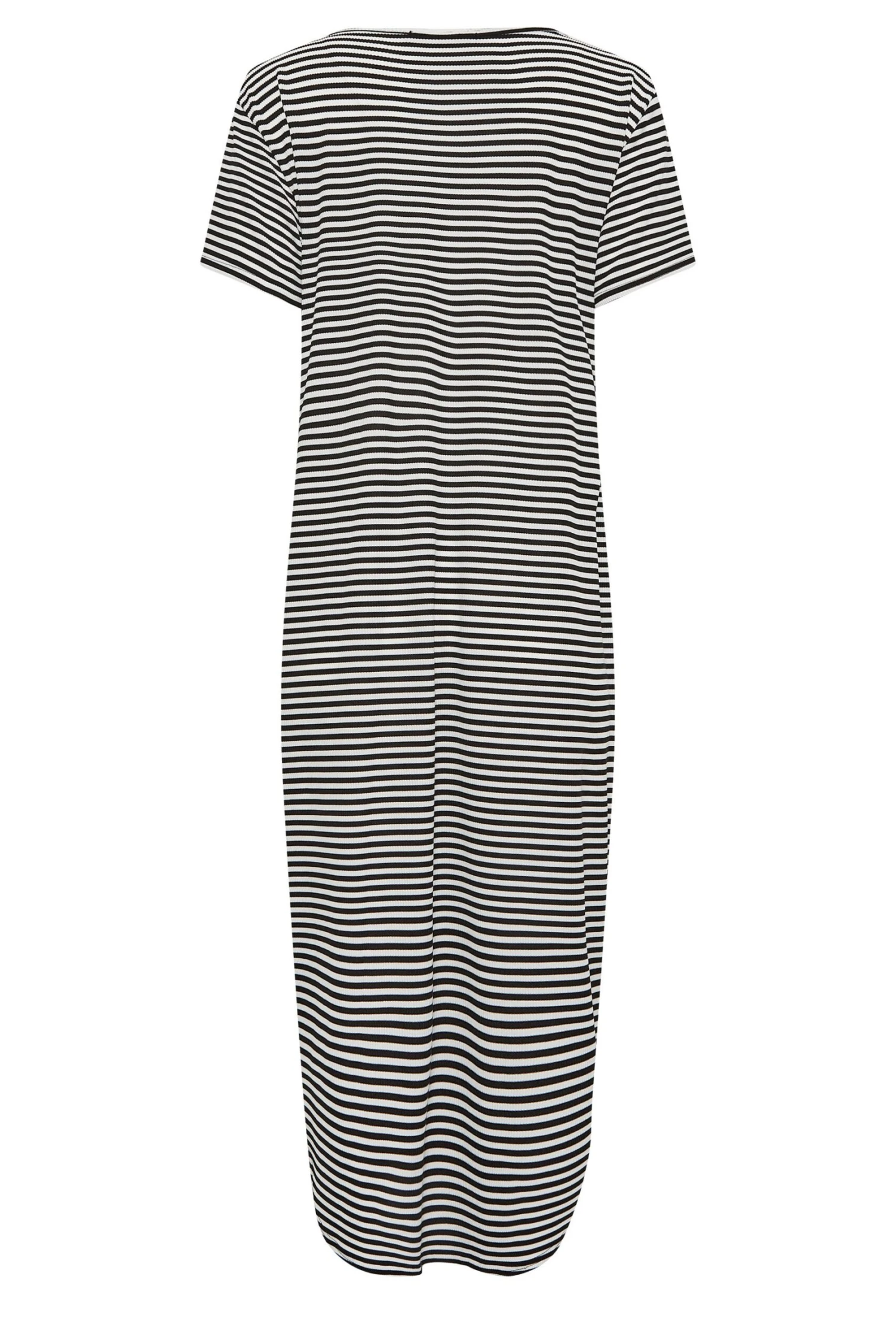 YOURS PETITE Curve Black Stripe Midaxi Dress 5 YOURS PETITE Curve Black Stripe Midaxi Dress - Image 5