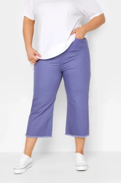 YOURS Curve Purple Stretch Cropped Jeans -Outlet Stylo Wise Store c1ae5421 a321 44 144690 A scaled