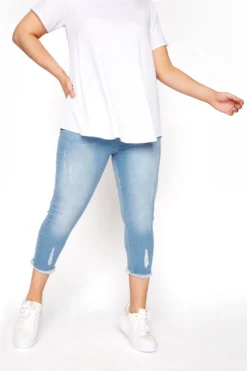 YOURS FOR GOOD Light Blue Cat Scratch Cropped JENNY Jeggings -Outlet Stylo Wise Store c267e80a f319 4b 144370 B scaled