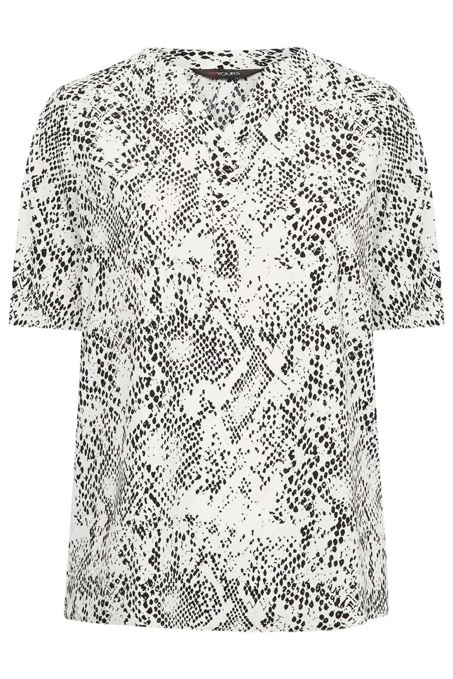 YOURS Curve White Snake Print V-Neck Blouse 5 YOURS Curve White Snake Print V-Neck Blouse - Image 5