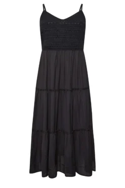 LIMITED COLLECTION Curve Black Crochet Tiered Midaxi Dress 10 LIMITED COLLECTION Curve Black Crochet Tiered Midaxi Dress -Outlet Stylo Wise Store c3c866e8 8b96 47 215581 X scaled