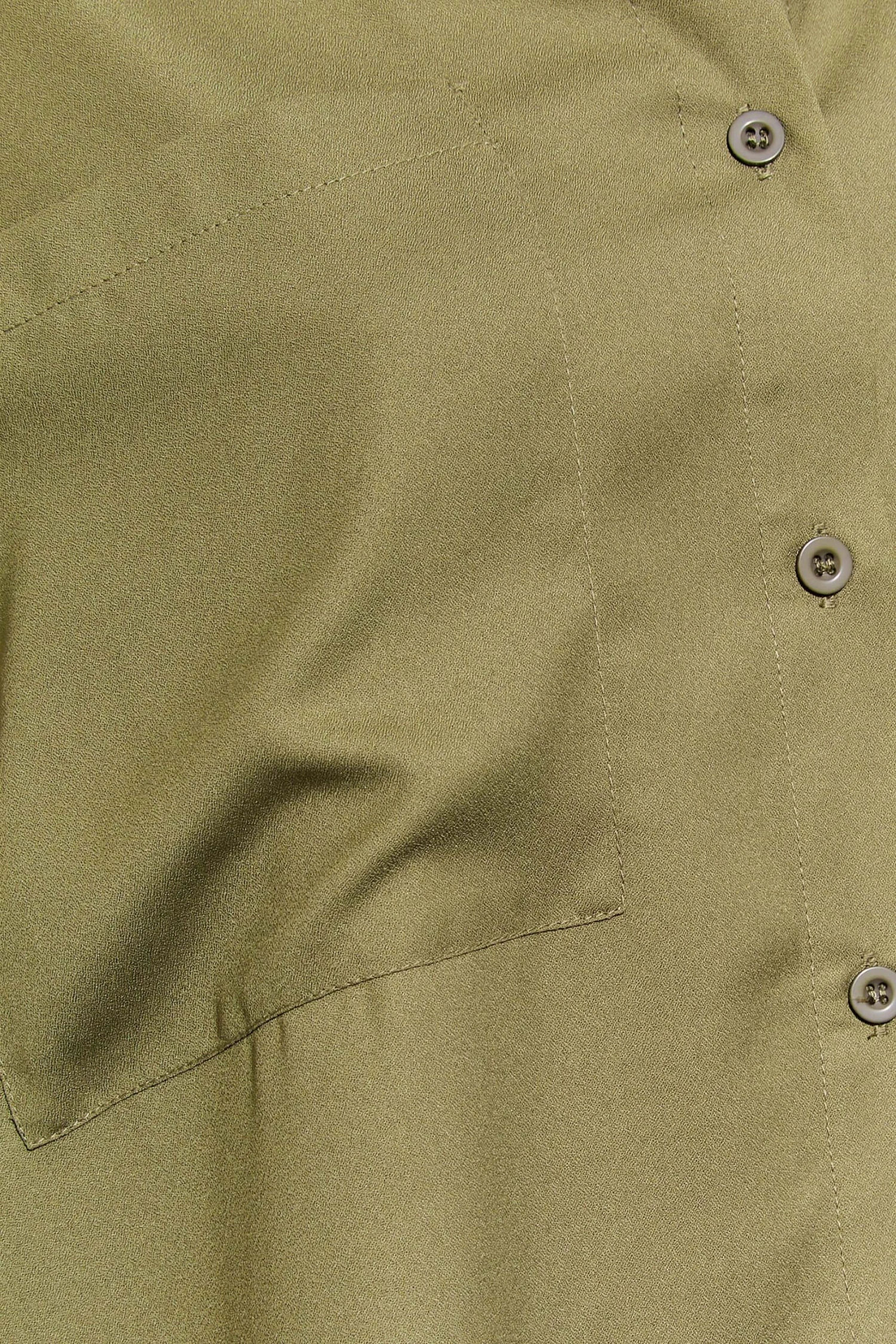 YOURS Curve Khaki Green Oversized Boyfriend Shirt 4 YOURS Curve Khaki Green Oversized Boyfriend Shirt - Image 4