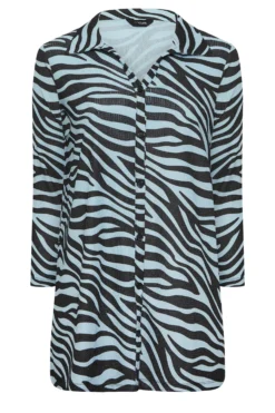 YOURS Curve Blue & Black Zebra Print Shirt 10 YOURS Curve Blue & Black Zebra Print Shirt -Outlet Stylo Wise Store c490146e 3f49 4d 301922 X scaled