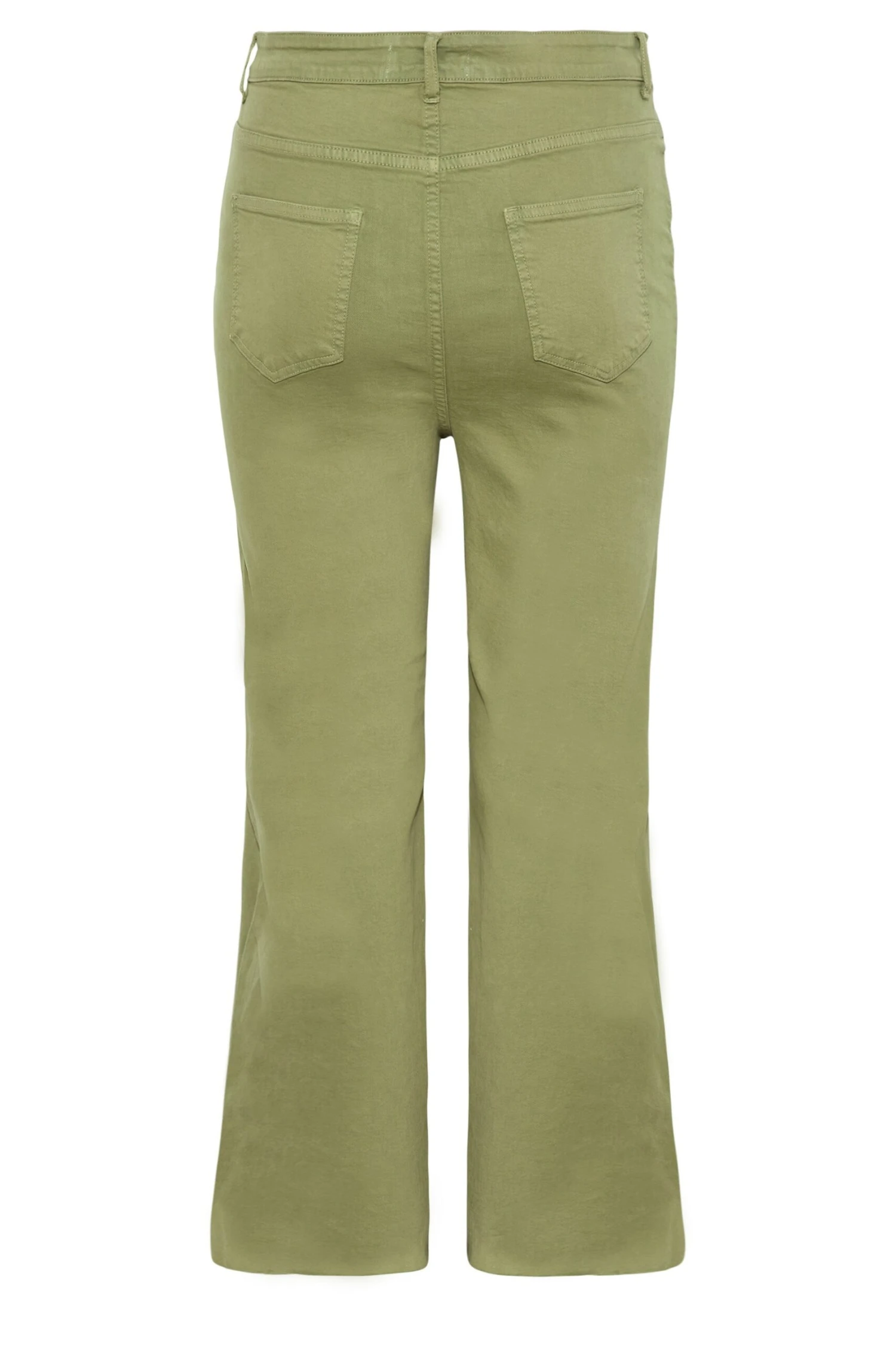 YOURS Curve Khaki Green Stretch Wide Leg Jeans 3 YOURS Curve Khaki Green Stretch Wide Leg Jeans - Image 3