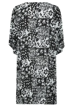 YOURS Curve Black Tropical Print Longline Cover Up -Outlet Stylo Wise Store c4fb3c97 dbcf 44 131863 Y scaled