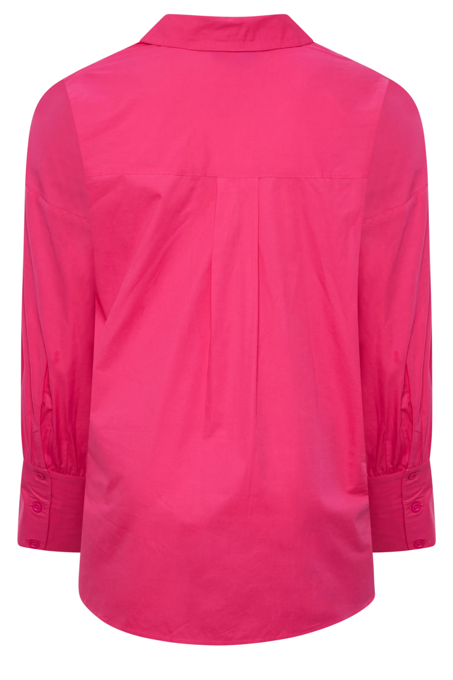 YOURS Curve Pink Oversized Poplin Shirt 6 YOURS Curve Pink Oversized Poplin Shirt - Image 6