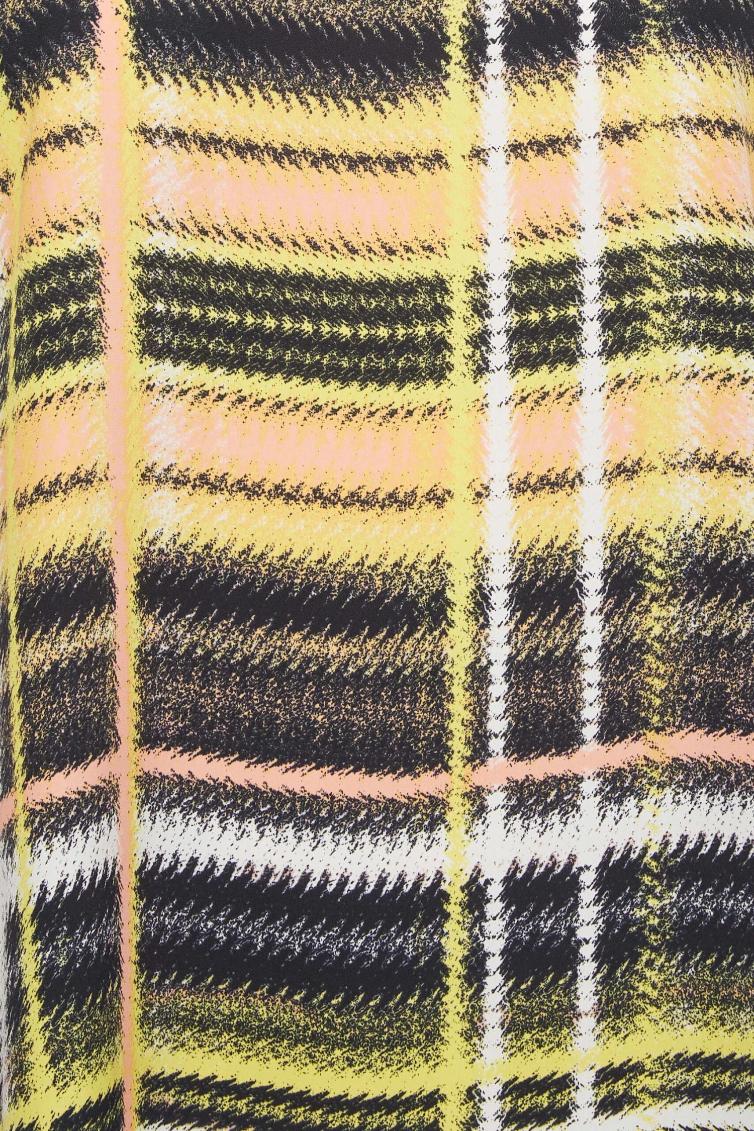 YOURS Curve Yellow Check Print Tab Sleeve Blouse 3 YOURS Curve Yellow Check Print Tab Sleeve Blouse - Image 3