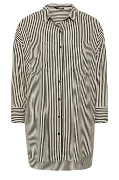YOURS Curve Black & Cream Stripe Oversized Boyfriend Shirt -Outlet Stylo Wise Store c7cb2a73 fd56 4e 131704 X scaled