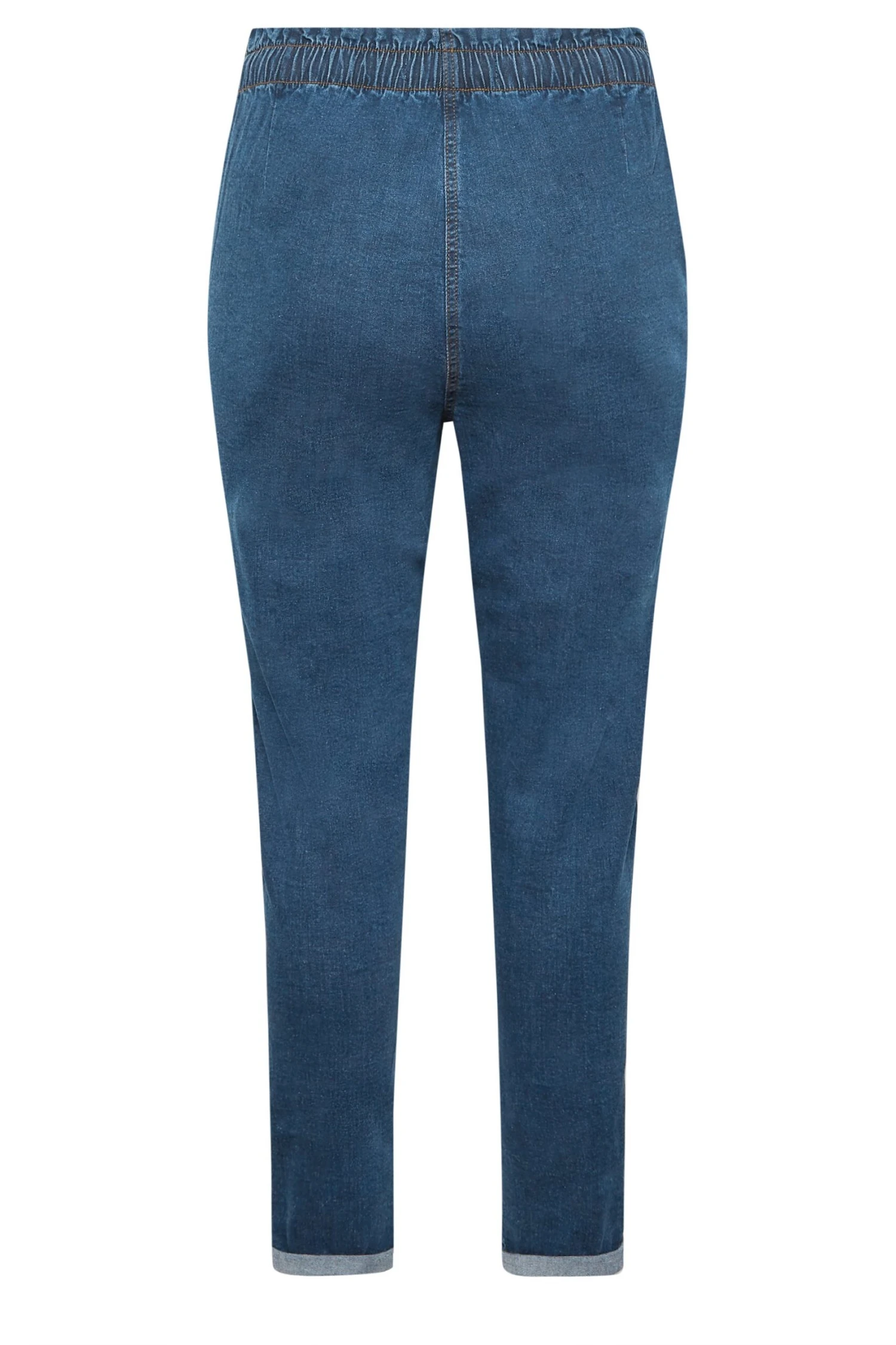 YOURS Curve Mid Blue Paperbag Waist Stretch MOM Jeans 5 YOURS Curve Mid Blue Paperbag Waist Stretch MOM Jeans - Image 5