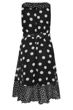 YOURS LONDON Curve Black Polka Dot Print Double Ruffle Wrap Dress -Outlet Stylo Wise Store c8639b67 3582 4a 162055 Y scaled