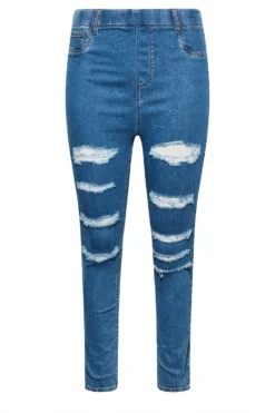 YOURS Curve Blue Ripped GRACE Stretch Jeggings -Outlet Stylo Wise Store c92d434e 785f 48 143079 XR scaled
