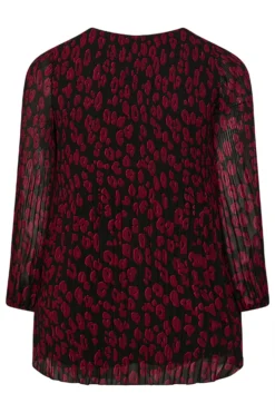 YOURS LONDON Curve Red Leopard Print Pleat Blouse -Outlet Stylo Wise Store c9577c1e 8266 44 161774 Y scaled