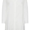 YOURS Curve White Collarless Beach Shirt